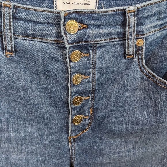 Crown & Ivy High Rise Button Fly Jegging Sz 10 - Picture 5 of 10